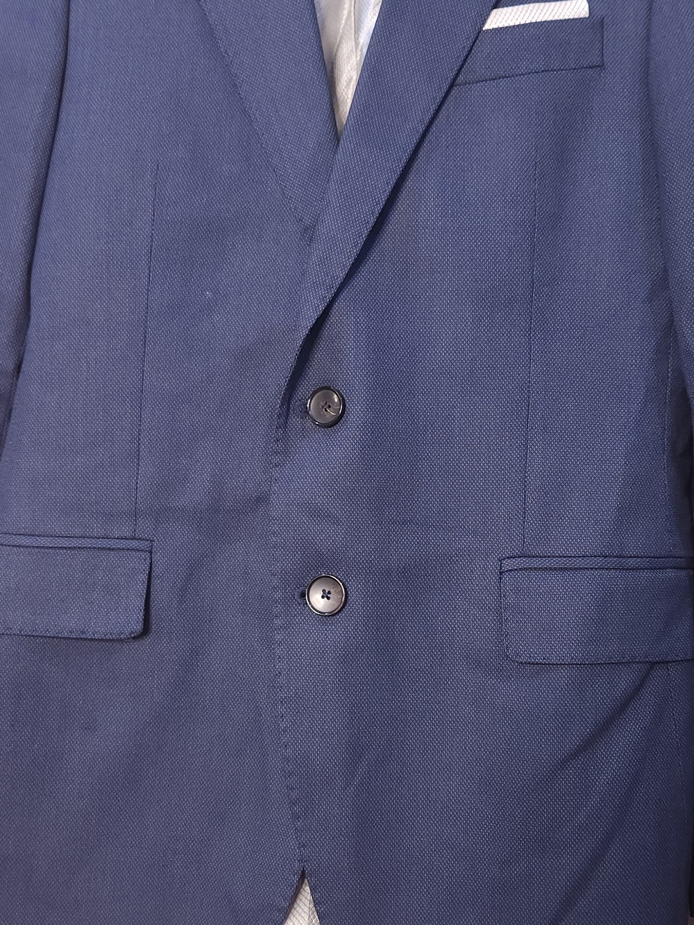 ZARA MAN Slim Fit Suit – Blue Textured – Blazer & Pants Set – EU 50 / US 40 - Picture 10 of 14